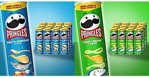 Pringles Salt and Vinegar, 12 Pack (12 x 134g) & Pringles Sour Cream and Onion, 12 Pack (12 x 134g) bundle