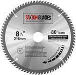 TCT21680T Saxton TCT Circular Wood Saw Blade 216mm x 30mm Bore x 80T for Bosch Makita Dewalt