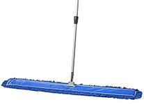 Tidy Tools Commercial Dust Mop & Floor Sweeper, 48 in. Dust Mop for Hardwood Floors, Reusable Dust Mop Head, Extendable Mop Handle, Industrial Dry Mop for Floor Cleaning & Janitorial Supplies, Blue