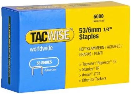 TACWISE 331 Grapas Galvanizadas de Tipo 53/6 mm - Caja de 5000, 6mm, Set Piezas