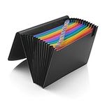 Redvers Office File Organiser - 13 Pocket Expanding Document Organisers - Filing Box for A4 Documents - Home Office, Desk Storage Expander w/Bonus File Folder