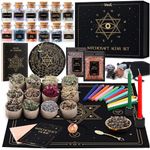 Large Witchcraft Kit 65 pcs, Witch Altar Starter Kit, Witch Set for Beginners, Witchcraft Supplies Kit, Witch Starter Kit with Spell Candles, Wiccan Supplies and Tools, Witchy Gifts for Women