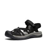 KEEN Women's Rose Sandal Black/Neutral Gray, 8