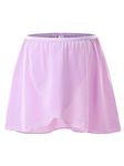 boruizhen Ballet Skirt Pull On Ballet Wrap Skirt Chiffon Dance Skirts with Elastic Waistband for Girls Women Purple S