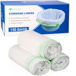 Bedside Commode Liners for Potty Chair Liners Disposable adult | 150PCS Commode Bags for Medical Care, Portable or Camping Toilet Bags | Fits All Standard Toilet Bucket