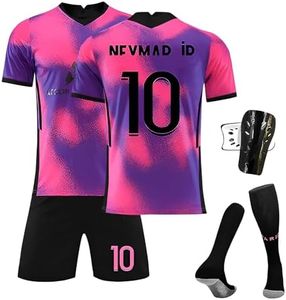 Sternstunde Set Di Maglie Per Bambini, Maglie Da Calcio Per Bambini, Maglie Da Calcio Per Ragazzi, Magliette Sportive Per Ragazzi, Magliette Da Calcio E Calzini (28, Viola)