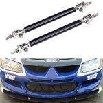 TOMICOB 2Pcs Adjustable 8"-11" Splitter Strut Rods, Automotive Front Lip Strut Rod Bumper Splitter Universal Tie Support Bars Fit for Most Cars (Black)