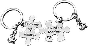 Dabihu Couple Gifts Anniversary Keychain Monkey Lover Keychain You are My Monkey I Found My Monkey Keychain Set Valentine's Day Jewelry Christmas Birthday Gifts for Boyfriend Girlfriend Wedding Gifts