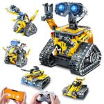 PLAXSOON 5 in 1 Technic Robot Building Set, APP Remote Control Robotics Tank Car Dinosaur Model, 520 PCS Rechargeable RC Building Block Toy Birthday Gift for Kids Boys Girls Ages 6 7 8 9 10 11 12+