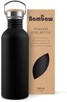 Bambaw 16 oz Water Bottle, Black Wa