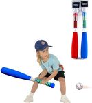 Kingsport Kids 55CM Baseball Bat and Ball Foam Baseball Bat Set for kids and Toddlers, Safe Play Outdoor Training, Lightweight, Soft Grip, Random Colour (2Pcs)