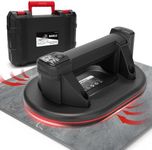 SHALL Electric Suction Cup, Battery Powered Suction Cup with Digital Display, 300KG/660LBS Suction Power, Heavy Duty Vacuum Lifter with 2 Brushless Motors for Glass Tile Marble Metal Windshields