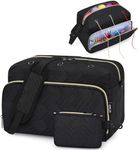 IBFUN Crochet Yarn Knitting Bag 2 Pcs Yarn Storage Organizer Crocheting Bags for Beginners with Shoulder Strap for Knit Accessories Needles Hooks