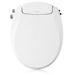 Brondell Swash Bidet Toilet Seat, Non-Electric, Dual Temperature, Fits Round Toilets, White – Dual Nozzle System – with Easy Installation