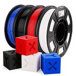 AMOLEN PETG Filament 1.75mm,PETG 3D Printer Filament,PETG Bundle,Black,White,Red,Blue Filament,3D Printing Filament Bundle,250g X 4 Spools 4 Colors Multi Color Bundle