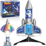 Rocket Launcher for Kids, Auto Launch Rocket Toy, 200Ft with LED Parachute