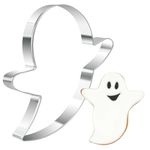 Orapink Large 5'' Ghost Cookie Cutter for Halloween,Stainless Steel Biscuit Cutters