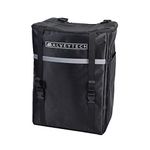 AlveyTech Extra Large Insulated Seat Back Bag Backpack - For Mobility Scooters, Power Chairs, Wheelchairs, &Transport Chair, PEVA lined Travel Basket Accessories, Black Ripstop Nylon Organizer Bags,