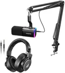 MAONO XLR/USB Gaming Microphone PD100XS + Studio Monitor Mixing DJ Headphones MH700