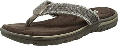 Skechers mens Bosnia Slippers, Chocolate, 11 US