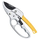 MEPEREZ Pruning Shears-Labor Saving-3 Times Easier to Work, Sharp Anvil pruners, Friendly to Men, Women, Arthritis Patients, Elderly and Those with weak Hands, Rust-Proof streel Anvil Snips, Durable