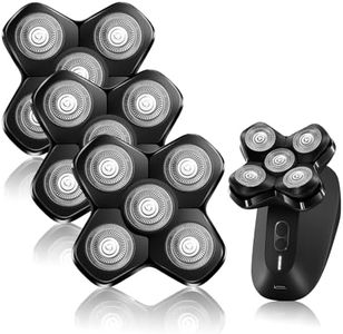 5 Blades Magnetic Head Shaver Replacement Blades Compatible with MANSCAPED The Dome Shaver, Magnetic Attachment for Men's Head Shaver (3 Packs)