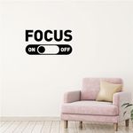 CodersParadise Vinyl Focus Self Adhesive Wall Decal Sticker with Motivational Meaning Quotes Suitable for Office, Workspace,Home Decoration