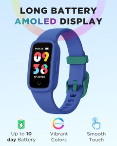 BIGGERFIVE Kids Fitness Tracker – Vigor 3, Blue