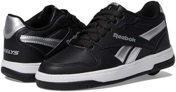 HEELYS Reebok Bb4500 Low (Little Big Kid/Adult) Wheeled Heel Shoe, Black/Pewter, 2 US Unisex