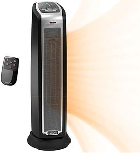 Lasko 5790 Oscillating Ceramic Tower Heater with Remote Control,Black 5790