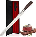 imarku Brisket Knife, 12 Inch Japanese High Carbon Steel Carving Knife with Ergonomic Pakkawood Handle, Slicing Knife for Brisket, BBQ,Ham, Turkey and Roasted Meats, Gift for Men and Women
