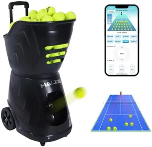 Generic HT8088A Tennis Ball machine for Practice (28 Points), Automatic Tennis Ball Launcher/Trainer/Thrower (120 Ball Capacity), Multifunctional tennis ball Player (Portable), Black