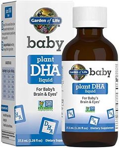 Garden of Life Baby DHA Drops, 600mg Omega 3 DHA Vegan for Baby's Brain & Eyes from Vegetarian Friendly Plant Based Sources (No Fish Oil) for Babies & Toddlers, 37.5 mL (1.26 fl oz) Liquid
