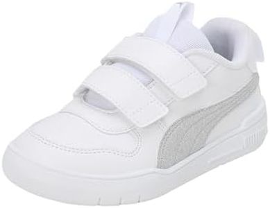 PUMA - Unisex-Baby Puma Smash V2 L Pre-School Shoes, Size: 11 M US Little Kid, Color: Puma White/Victoria Blue