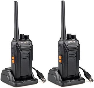 Retevis RT27 Talkie Walkie Rechargeable, Radios et Accessoires PMR446 sans Licence, 16 Canaux CTCSS/DCS VOX, Talkie-Walkie Professionnel avec Chargeur USB,pour Camping, Randonnées (1 Paire, Noir)