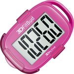 3DFitBud Simple Step Counter Walking 3D Pedometer with Clip and Lanyard, A420S (Pink with Clip)