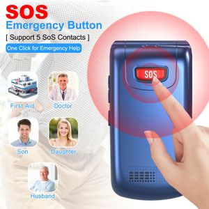 4G Senior Flip Phone – Unlocked Mobile, Blue
