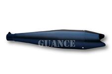 Guance Bullet Glasswool Matte Black Shark Exhaust Silencer with BS3 and BS4 Fitting for Royal Enfield Classic Chrome Model