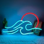 Sunrise Sunset Neon Signs for Wall Decor, Hinittey Wave Neon Lights with Dimmable Waves Led Neon Lights For Room Decor, Cool Gifts for Bedroom, Gaming Room, Hotel Decor for Birthday Xmas Holiday