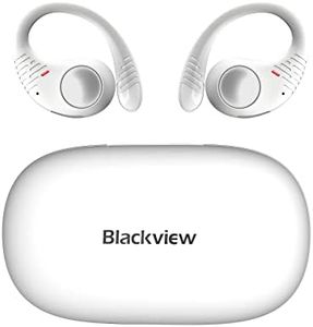 Blackview Open Ear Headphones, Bluetooth Headphones with Ear Hooks, Wireless Earbuds AirBuds 10 Bluetooth 5.3 Open Ear Sports Earphones, IPX7,Dual Microphone, for Running Workout White