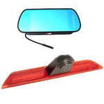 Transit Brake Light HD Rear View Backup Parking Camera with 7 inch Clip-on Mirror Monitor for Transporter F o r d Transit Truck Van