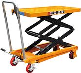 350kg Mobile Double Vertical Scissor Lift Hydraulic Lifting Platform Table