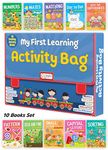 My First Learning Activity Bag | Set of 10 Exciting Brain Activity Books | Interactive Fun Activities and Exercise for Kids & Children