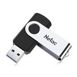 Netac 128GB USB Stick USB 3.0 Flash Drive, Up to 90MB/s, Thumb Drive for Data Storage, Pen Drive with Swivel Design, Memory Stick for External Storage Data/Computer/PC/Laptop/Sound