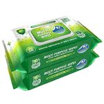 Glider Multipurpose Skin and Surface Wipes with Flip-top (Pack of 2 (144 Wipes))