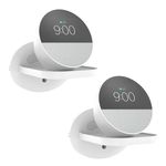 HomeMount Wall Mount for Sonos One - Space Saving Smart Home Wall Stand Holder Shelf Compatible with Sonos One/Sonos One SL (White 2 Pack)