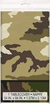 Military Camouflage Rectangular Plastic Table Cover (137cm x 213cm) 1 Piece - Perfect for Outdoor Gatherings & Theme Parties, 54" x 84"