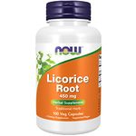 Now Foods, Licorice Root, 450mg, 100 Vegan Capsules, Lab-Tested, Licorice Root, Gluten Free, Soy Free, Vegetarian