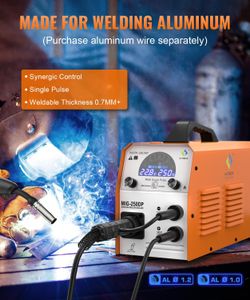 HITBOX 250A MIG Welder – Portable Gas/Gasless Welding Machine