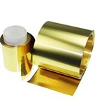 Aviation Metal & Alloys Golden Brass Sheet Roll, Metal Foil Plate 100mm x 1000mm x 0.05mm For Decorations Art & Craft/Research & Development